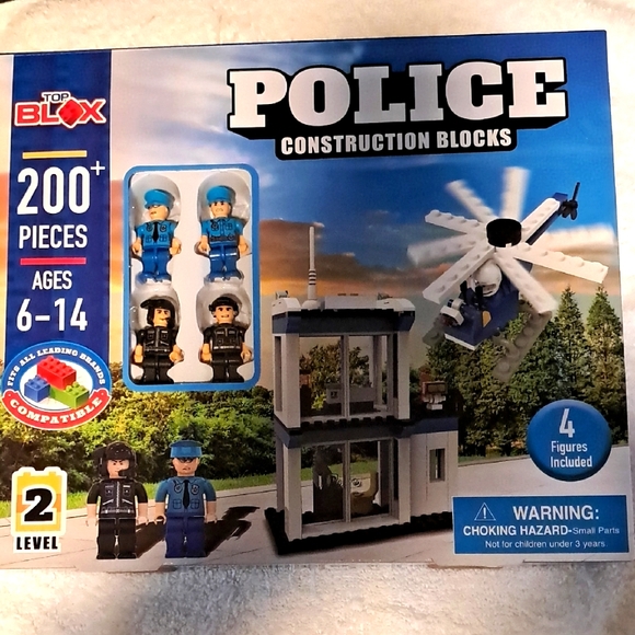 Other - Police Construction Blocks Set - Blue and Black. New
